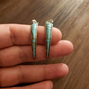 Vintage Sterling Silver Turquoise Earrings